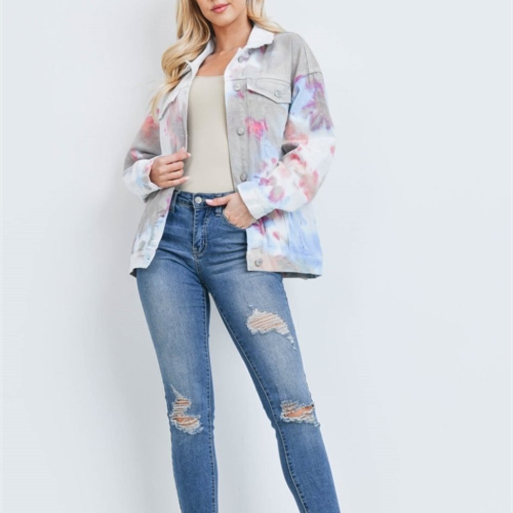 BOHO BEAUTY Tie Dye Denim Jacket - Picture 6 of 8